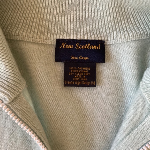 New Scotland 100% Cashmere Quarter Zip Sweater - Picture 6 of 12